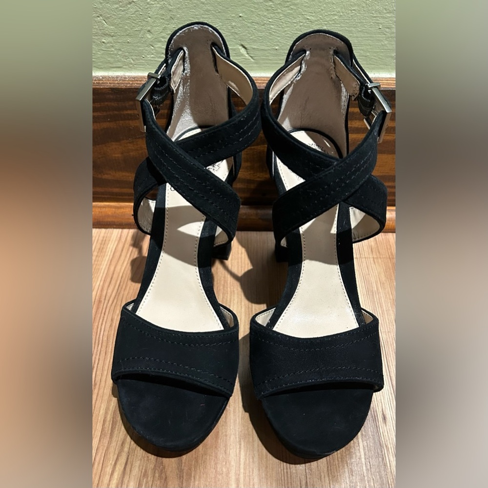 Vince Camuto Black Strappy with platform